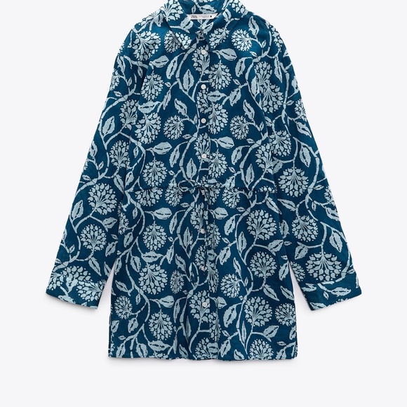 Zara limited edition printed cotton shirt dress you cannot miss this summer - Picture 5 of 8